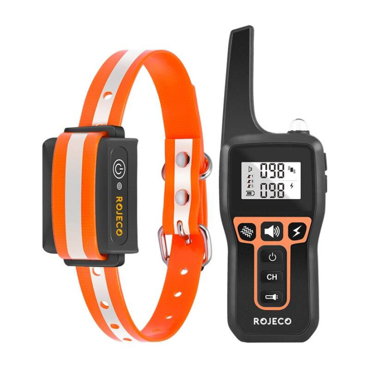 Rojeco Collare Antiabbaio Elettrico 1000m PD529 Arancione Rojeco Collare Antiabbaio Elettrico 1000m PD529 Arancione