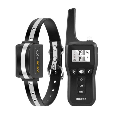 Rojeco collare anti-abbaio elettrico PD529 (Nero), 1000m