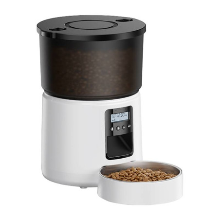 Rojeco Distributore Cibo Automatico 3L Bianco