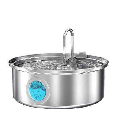 Oneisall PWF-002-B Fontana per Acqua per Animali Domestici 7L Acciaio Inox