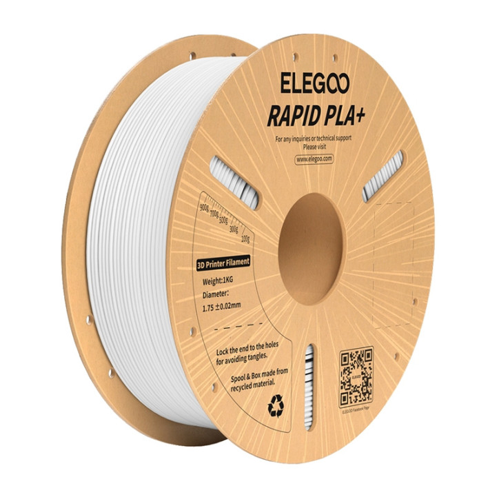 ELEGOO Rapid PLA+ Filament 1kg Bianco