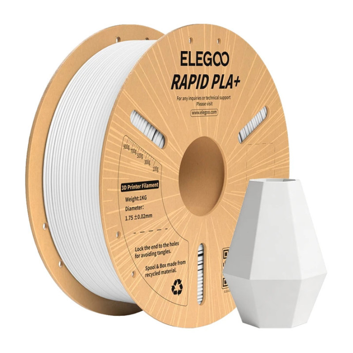 ELEGOO Rapid PLA+ Filament 1kg Bianco