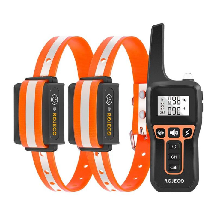 Rojeco PD5291000m Guinzaglio per addestramento cani con 2 collari