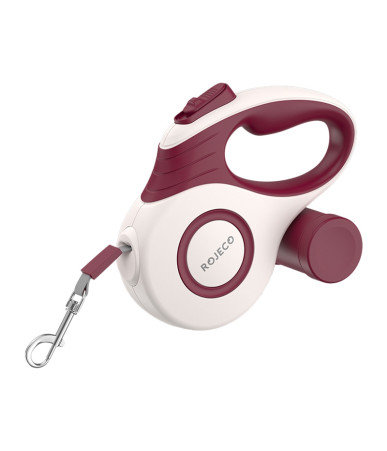 Rojeco A12 Guinzaglio Retrattile Automatico per Cani 5M Rosso