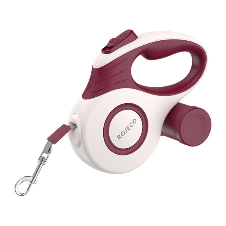 Rojeco A12 Guinzaglio Retrattile Automatico per Cani 5M Rosso