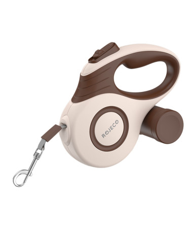 Rojeco A12 Guinzaglio Retrattile Automatico per Cani 5M (Marrone)