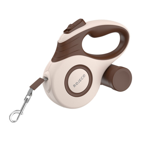 Rojeco A12 Guinzaglio Retrattile Automatico per Cani 5M (Marrone)