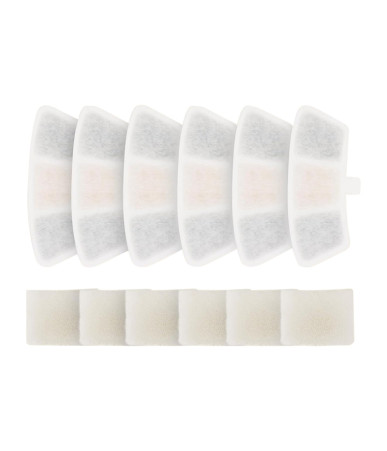 Oneisall PW04 Filtri Ricambio per Fontanella Acqua Gatti (Confezione da 6)