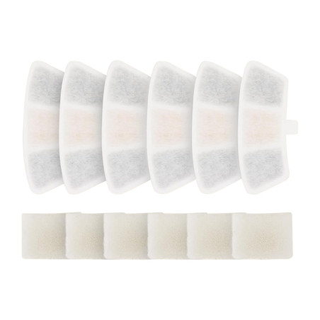 Oneisall PW04 Filtri Ricambio per Fontanella Acqua Gatti (Confezione da 6)