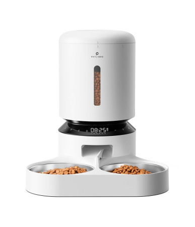 Distributore Cibo Petlibro Granary con Doppia Ciotola 5L (Bianco)