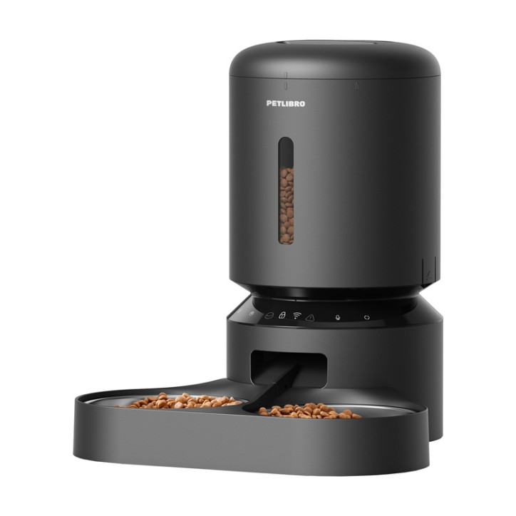 Distributore cibo Petlibro Granary con doppia ciotola, Wifi, 5L (Nero)