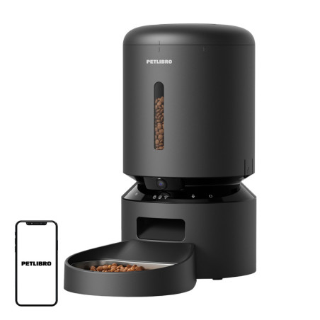 Petlibro Granary Dispenser Cibo con Fotocamera 5L Nero