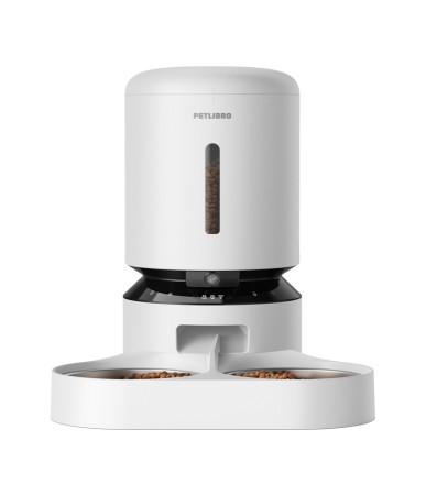 Petlibro Granary Dispenser Cibo Doppio Vassoio 5L Bianco con Telecamera