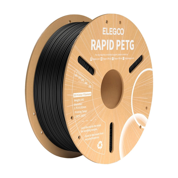 ELEGOO Rapid PETG Filament Nero 1.75mm 1kg