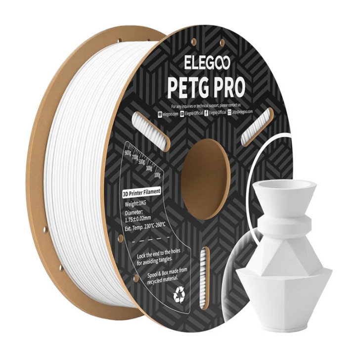 ELEGOO PETG Pro Filament 1.75mm Bianco 1kg