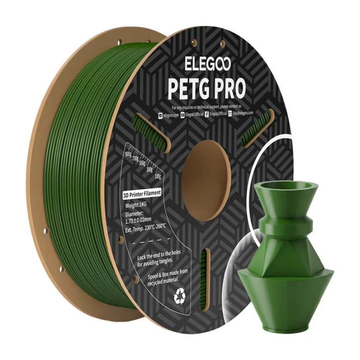 ELEGOO PETG Pro Filament 1.75mm Verde Oliva 1kg
