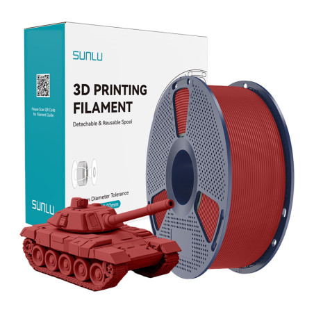 Filamento Sunlu PLA+ High-Speed Rosso