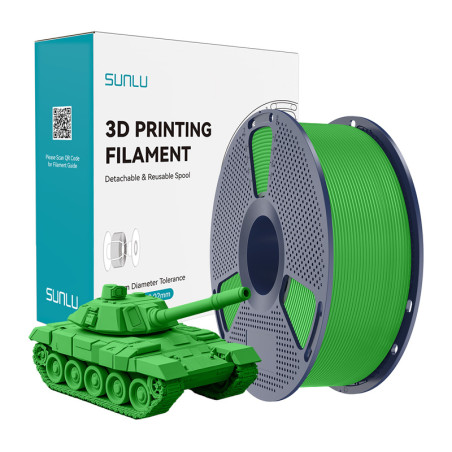 Filamento Sunlu PLA+ High-Speed Verde