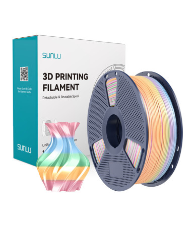 Sunlu PLA+ Silk Filament (Rainbow) 04