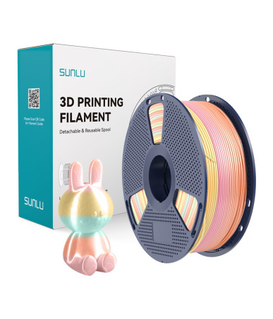 Sunlu PLA+ Silk Filament (Rainbow) 05