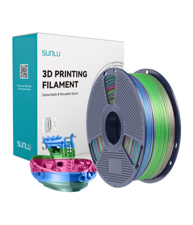Sunlu PLA+ Silk Filament (Rainbow) 06