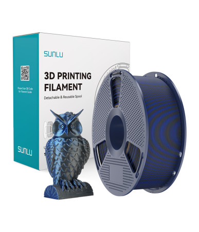 Filamento Sunlu PLA+ Silk Dual Color (Nero e Blu)
