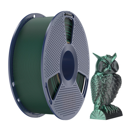 Sunlu PLA+ Silk Dual Color Filament (Black and Green)