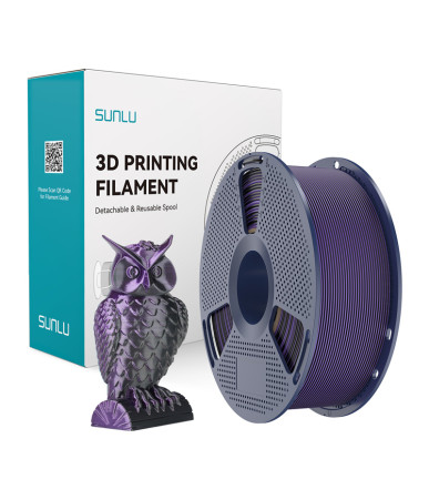 Filamento Sunlu PLA+ Silk Dual Color (Nero e Viola)