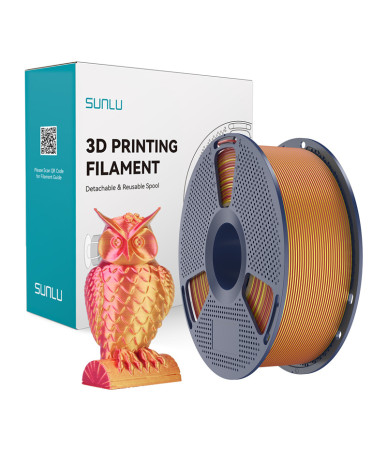 Filamento Sunlu PLA+ Silk Dual Color Rosso e Oro