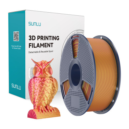 Filamento Sunlu PLA+ Silk Dual Color Rosso e Oro