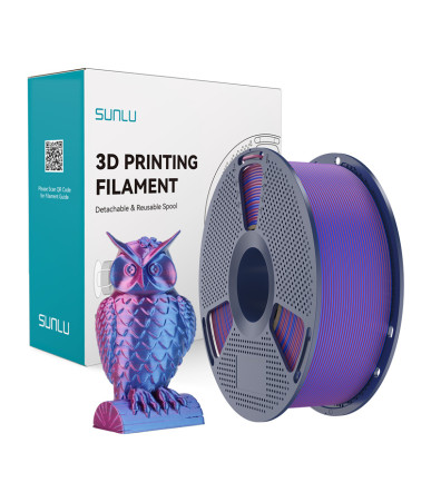 Sunlu PLA+ Silk Dual Color Filament (Red and Blue)
