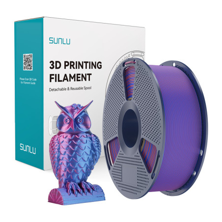 Filamento Sunlu PLA+ Silk Dual Color Rosso e Blu
