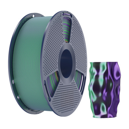 Filamento Sunlu PLA+ Silk Dual Color (Verde e Viola)