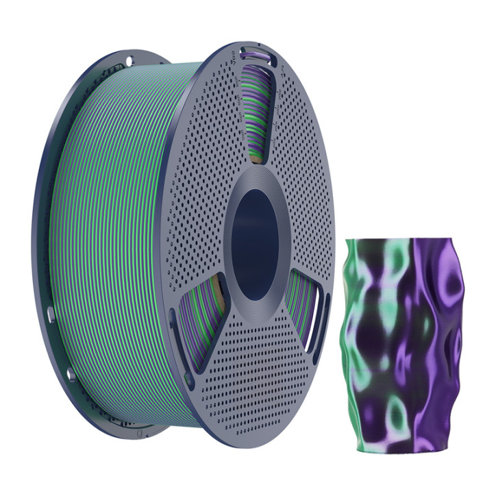 Filamento Sunlu PLA+ Silk Dual Color (Verde e Viola)