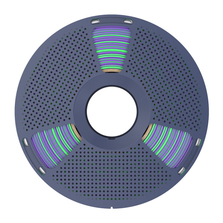 Filamento Sunlu PLA+ Silk Dual Color (Verde e Viola)