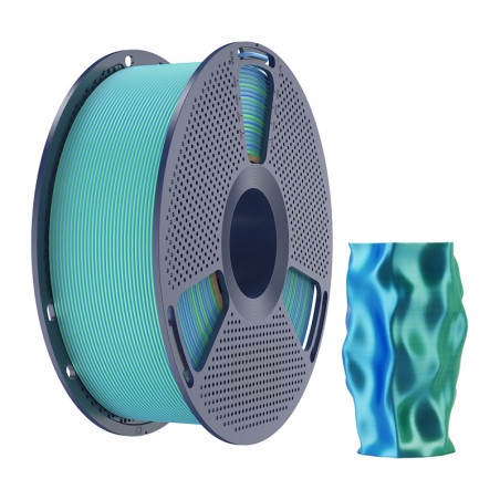 Filamento Sunlu PLA+ Silk Dual Color Blu-Verde