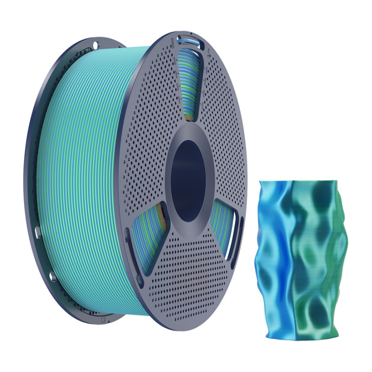 Filamento Sunlu PLA+ Silk Dual Color Blu-Verde