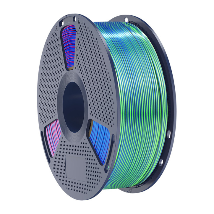 Sunlu PLA+ Silk Tri-Color Filamento 3D (blu-verde-viola) 1.75mm 1kg