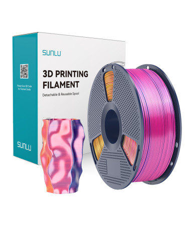 Filamento Sunlu PLA+ Silk Tri-Color (rosso, giallo e blu)