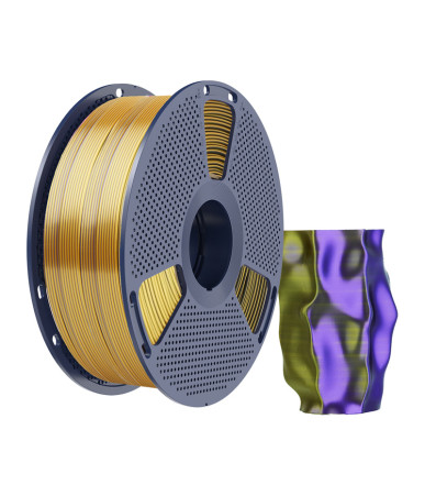 Sunlu PLA+ Silk Tri-Color Filament (Black, Gold, and Purple)