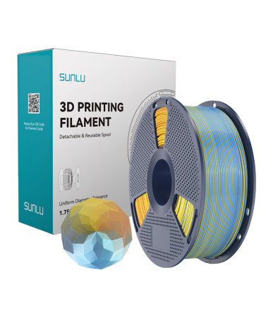 Sunlu PLA+ Silk Forth-Color Filament (blue-purple-orange-yellow)