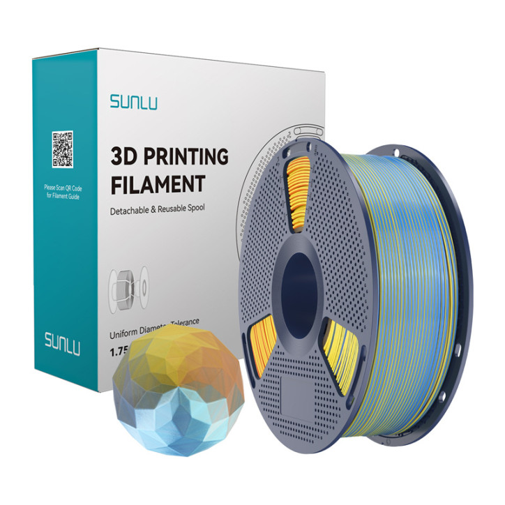 Filamento Sunlu PLA+ Silk Forth-Color (Blu-Viola-Arancione-Giallo)