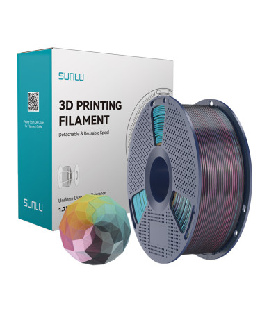 Sunlu PLA+ Silk Forth-Color Filament (Rosso-Giallo-Verde-Nero) 1.75mm 1kg