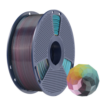 Sunlu PLA+ Silk Forth-Color Filament (Rosso-Giallo-Verde-Nero) 1.75mm 1kg