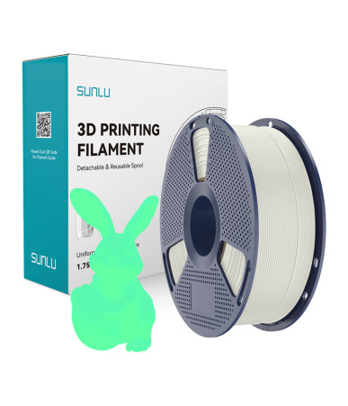 Filamento Sunlu PLA Glow-in-the-Dark Bianco e Verde