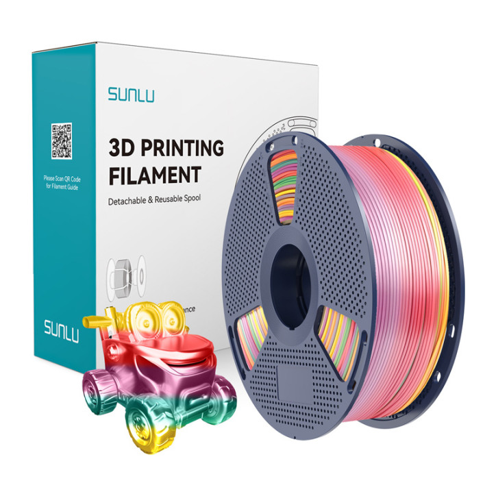 Filamento Sunlu PLA+ Silk (Rainbow 01)