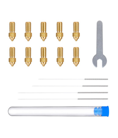 ELEGOO Neptune 4 / 4 Pro Brass Nozzle Set (0.2 mm x2, 0.4 mm x4, 0.6 mm x2, 0.8 mm x2)