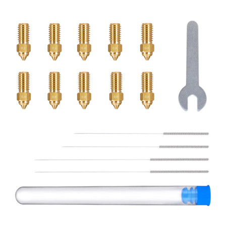 ELEGOO Neptune 4 / 4 Pro Set Ugelli in Ottone (0.2 mm x2, 0.4 mm x4, 0.6 mm x2, 0.8 mm x2)