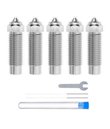 ELEGOO Neptune 4 Plus / 4 Max Set Ugelli Acciaio Temprato 0.4mm/0.6mm/0.8mm