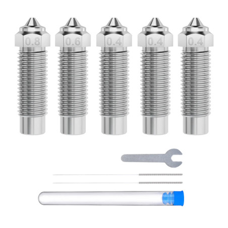 ELEGOO Neptune 4 Plus / 4 Max Set Ugelli Acciaio Temprato 0.4mm/0.6mm/0.8mm